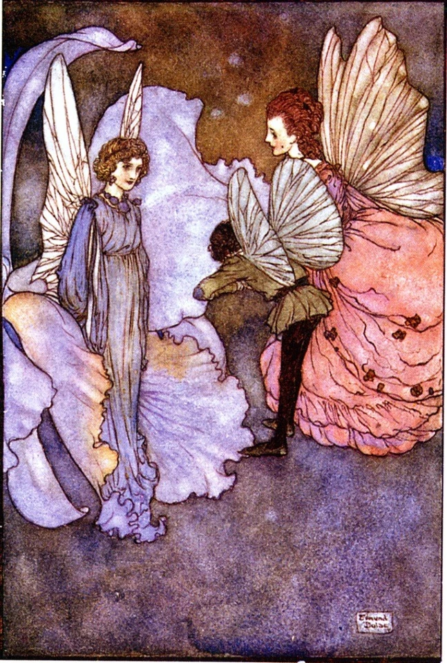 Impresión artística de archivo Edmund Dulac Princess Orchid's Party 1910 17"x 22" Foto 1 de 1