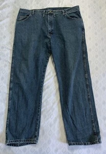 Wrangler 44 x 30 pantaloni jeans uomo regular fit denim cowboy western abbigliamento da lavoro - Foto 1 di 14