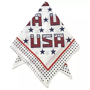 USA American Multi America Flag 4th of July Bandana Brand New 100% Cotton - Foto 1 di 2