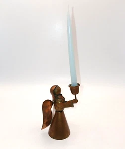 Vintage Mini Brass Angel Candle Holder Christmas Decor Farmhouse Mexico 3.5 in - Picture 1 of 7