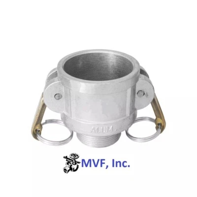 Acoplador hembra 2" x 1-1/2" macho NPT tipo BR manguera de aluminio Camlock parte BR2015AL Foto 1 de 3