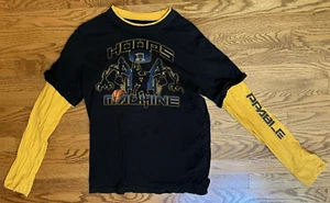 PROSPIRIT Boy's Hoops  Black Yellow Blue & Orange Long Sleeve T-Shirt XL 14/16 - Picture 1 of 15