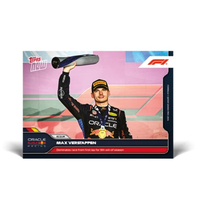 Topps Now F1 2024 #76 Verstappen - Dominates race from first lap PRE-ORDER - Image 1 of 2