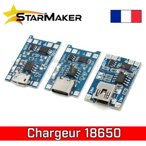 TP4056 Module chargeur 18650 batterie LiPo Lithium 1A avec protection décharge - Imagen 1 de 4