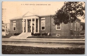 Postcard US Post Office Chestertown Maryland USPS Valentines Note Red Cross - Picture 1 of 2