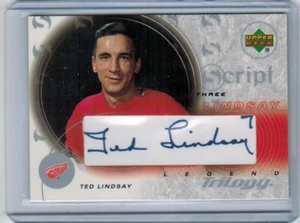 2003-04 Upper Deck Trilogy Script Auto Ted Lindsay - Picture 1 of 1