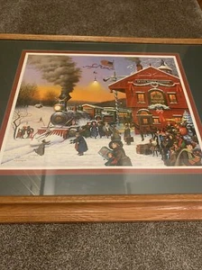 Whistle Stop Christmas Charles Wysocki Signed Serial Numbered 1991 - Picture 1 of 6