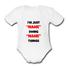 TRILLION NAME Babygrow Baby vest grow gift present for a named PERSONALISED