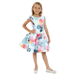 BABY BLUE Size 14 Flower Girl Dress Bridesmaid Formal Birthday Recital - Picture 1 of 2