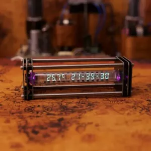 Vintage VFD IV-27 Tube Alarm RGB LED Clock Display Digital WIFI Nixie Tube Decor - Picture 1 of 3