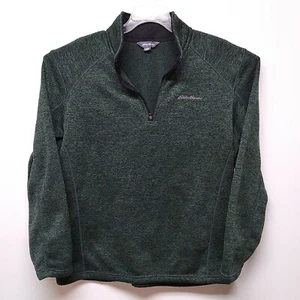 Eddie Bauer Quarter Zip Pullover Sweatshirt Mens XXL Dark Green - Picture 1 of 5