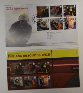 2009 ROYAL MAIL FIRE AND RESCUE SERVICE PRESENTATION FOLDER & FDC LOT 404* - Picture 1 of 1