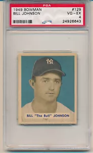 1949 Bowman Bill Johnson (#129) PSA4 PSA - Picture 1 of 1