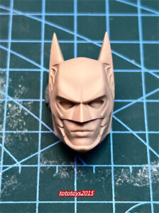 1:12 Batman Val Kilmer helmet Head Sculpt Carved Fit 6'' Male Mezco Figure Body