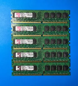 5X 1GB (5GB) PC2-4200 (DDR2 533) Kingston desktop RAM or scrap gold recovery lot - Picture 1 of 2