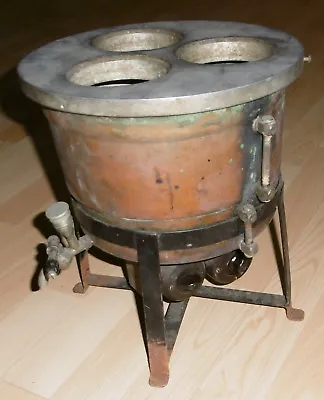 Apotheke Ofen Wasser Bad Tiegel Wärme Apparat Kupfer Topf Alt Top Vintage Deko • 265.38€