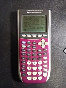 Working Texas Instruments TI-84 Plus Silver Edition Graphing Calculator Pink - Picture 1 of 15