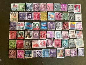 Vintage Lot of 60 Postage Stamps (1045) - Picture 1 of 8