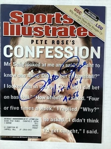 Pete Rose Signed Sports Illustrated 1/12/04 Reds Phillies Baseball Autograph JSA - Picture 1 of 4
