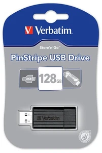 10x Verbatim USB DRIVE 2.0 PIN STRIPE 128GB - Bild 1 von 2