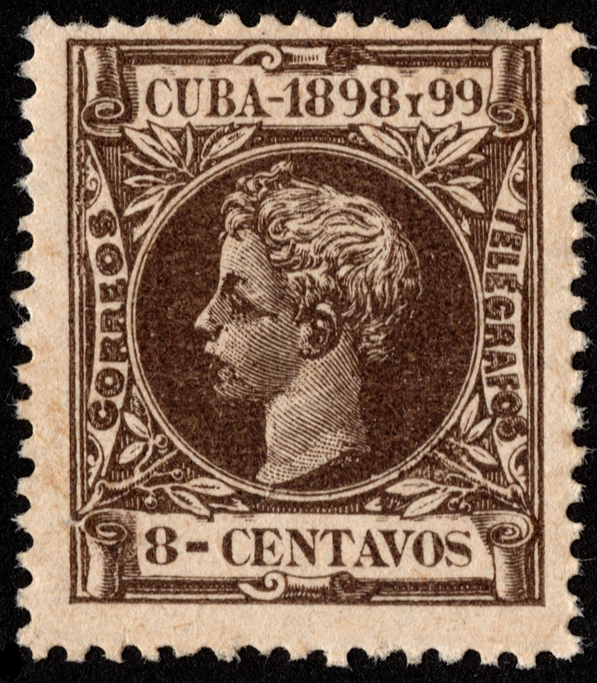 Selo das Índias Ocidentais Espanholas Scott #167 Perfeito Estado F-VF 8c Cinza Marrom King Alphonso XIII - Imagem 1 de 1