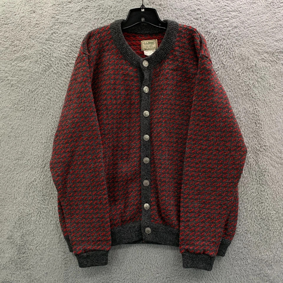 VTG LL BEAN Sweater Mens Size XXL Norway Wool Rayon Norwegian Birdseye - Image 1 of 4