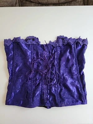  Corsé Púrpura Real con Cordones IMPERIO ÍNTIMO Talla 38 Gótico Bruja Renacimiento Foto 1 de 4
