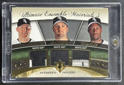 JIM THOME PAUL KONERKO JERMAINE DYE 2006 UD ULTIMATE COLL TRIPLE GU PATCH /20 - Image 1 of 2