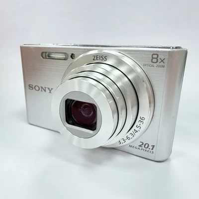 Sony Cyber-shot DSC-W830 20.1MP 8x Optical Zoom Digital Camera- Silver-w/Battery - Image 1 of 4