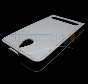 Funda In Pelle Premium Bianca Ultra-Slim Per Sony Xperia E1 In Spagna - Foto 1 di 1