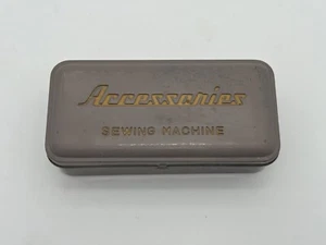 Vintage VTG Sewing Machine Accessories Metal Storage Box Kenmore Signer Etc. - Picture 1 of 5