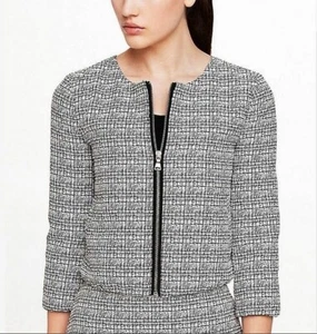 Giacca Express Optic in tweed con zip ritagliata sul davanti L - Foto 1 di 3