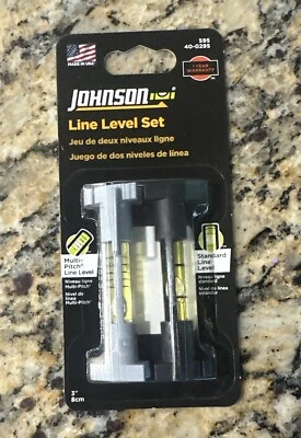 Johnson 595 Structo-Cast 3 in. Plastic Line Level Set  - MADE IN THE USA - Image 1 of 2