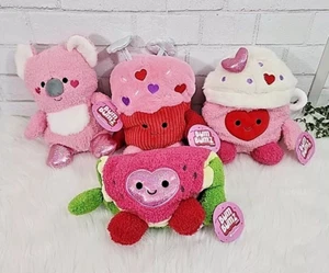 Bum Bumz Valentines Day Mug Koala Watermelon Hearts Plush 4 Pc Set 2024 Rare - Picture 1 of 12