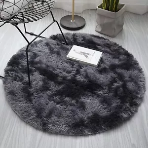 Shaggy Teppich Rund Hochflor Flauschige Langflor Weich Teppiche Wohnzimmer Deko - Bild 1 von 10