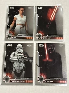 2023 TOPPS CHROME STAR WARS 4 Card Lot Rey Dark Rey Captain Phasma Kylo Ren Base - Picture 1 of 6