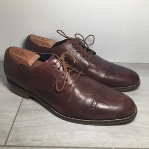 Men's Chocolate Brown 11.5 M Cole Haan C10155 "Jefferson Cap Toe" Oxfords - Picture 1 of 5