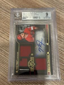 2017 Topps Museum Mike Trout Signature Swatches Triple Relic AUTO 4/5 BGS 9/10