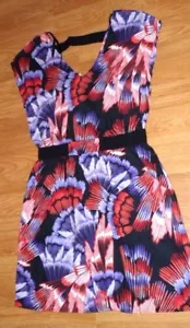 *CITY STUDIO DRESS SIZE XL JUNIOR BLACK PURPLE CORAL NWT - Picture 1 of 1