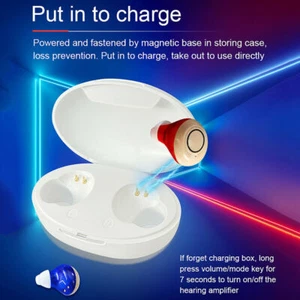 Digital Mini Hearing Aids In Ear Enhancer Voice Sound Amplifier Rechargeable - Picture 1 of 17