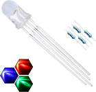 100pcs 5mm Rgb Tricolor red Green Blue Multicolor 4pin Led Diodes Common Catho
