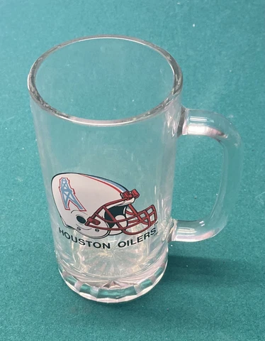 Vintage Houston Oilers NFL 16oz Beer Mug This Was Never Used Was Just On Display Cover