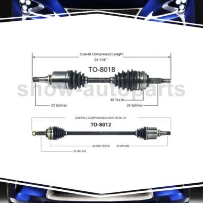 TrakMotive Front Left Front Right 2Of CV Axle Shaft For Toyota Celica Corolla - Image 1 of 3