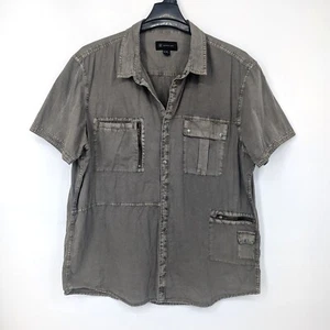 International Concept Snap On Shirt Men Size XXL Distressed Grunge Gorpcore Y2K - Picture 1 of 10