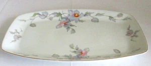Antique AIH7 by AICH Czechoslovakia Oval Serving Tray 16 Inches Long Lavender - Picture 1 of 10