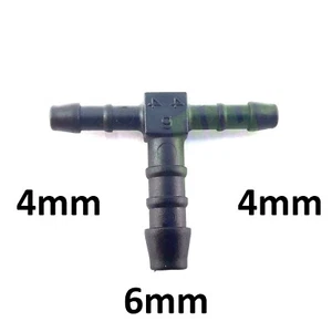 Conector de manguera reductor en forma de T 4 mm 6 mm conector de plástico - Imagen 1 de 2