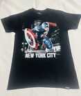 AVENGERS Captain America NEW YORK CITY Short Sleeves BLACK Crew Neck Small