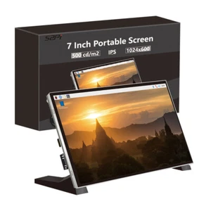 7 inch 1024*600 Display IPS Screen with Brackets for Raspberry Pi/ PC(No Touch) - Picture 1 of 9