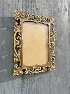 1 ANTIQUE ITALIAN ORNATE GILT METAL ROCOCO WALL PHOTO PICTURE FRAME ACANTHUS - Picture 1 of 16