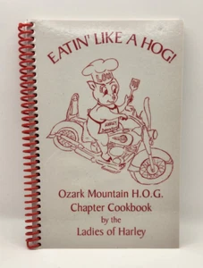Eatin' Like A Hog Ozark Mountain H.O.G Chapter Harley Cookbook Pamphlet Missouri - Picture 1 of 2